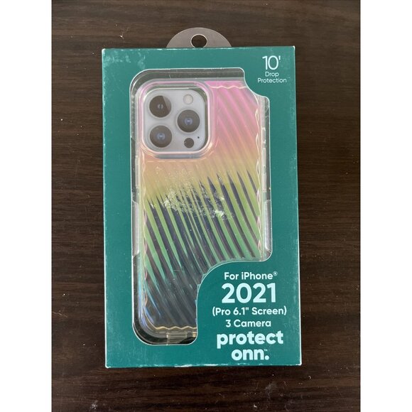 NIP onn Phone Case for iPhone 2021 (Pro 6.1" Screen) 3 Camera - Rainbow - Picture 1 of 2